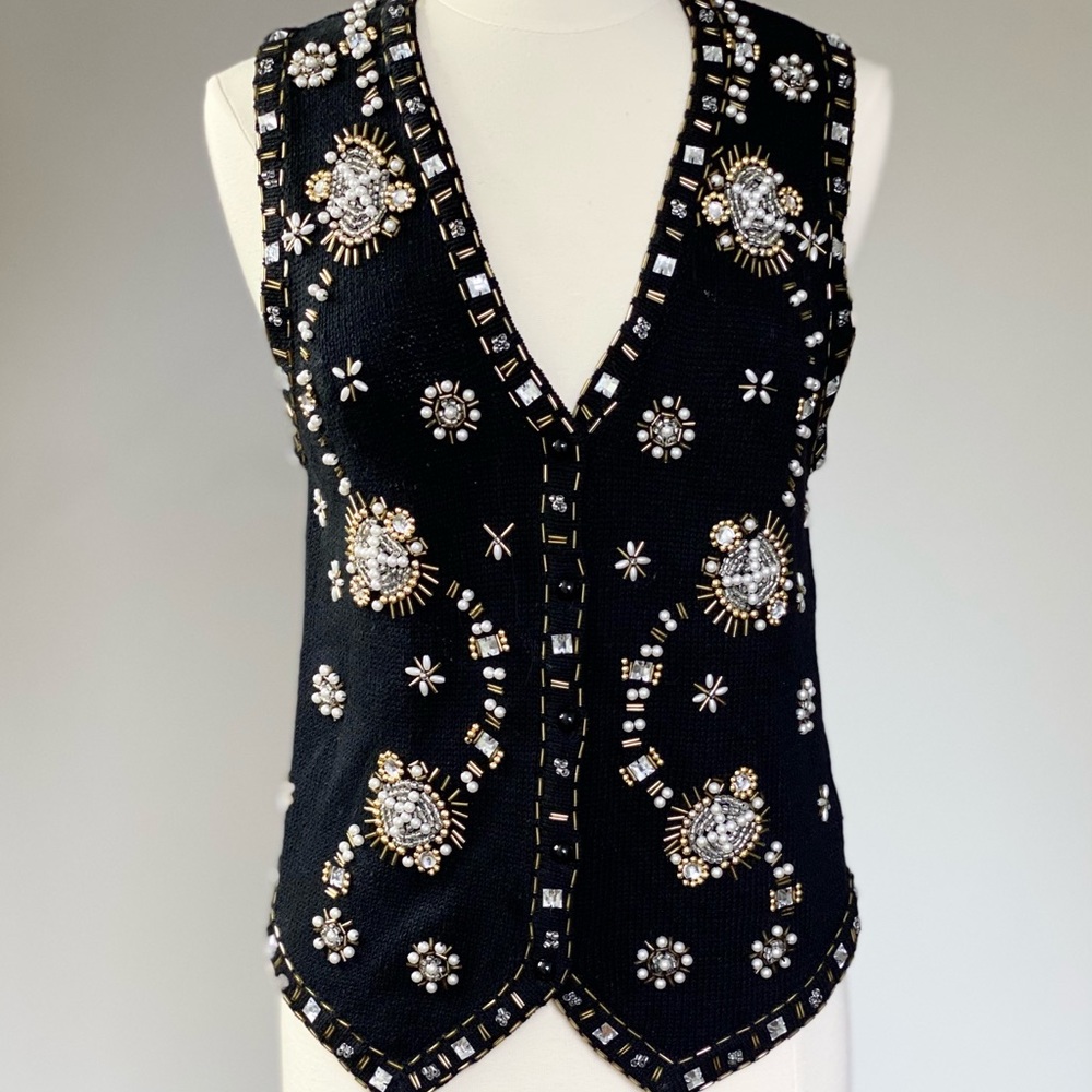 Vintage Beaded Sweater Vest